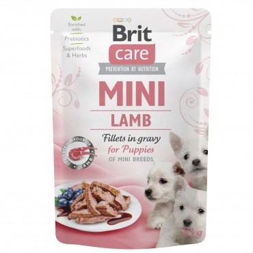 Влажный корм для щенков Brit Care Mini pouch 85 г филе в соусе (ягненок) (100216/4418)