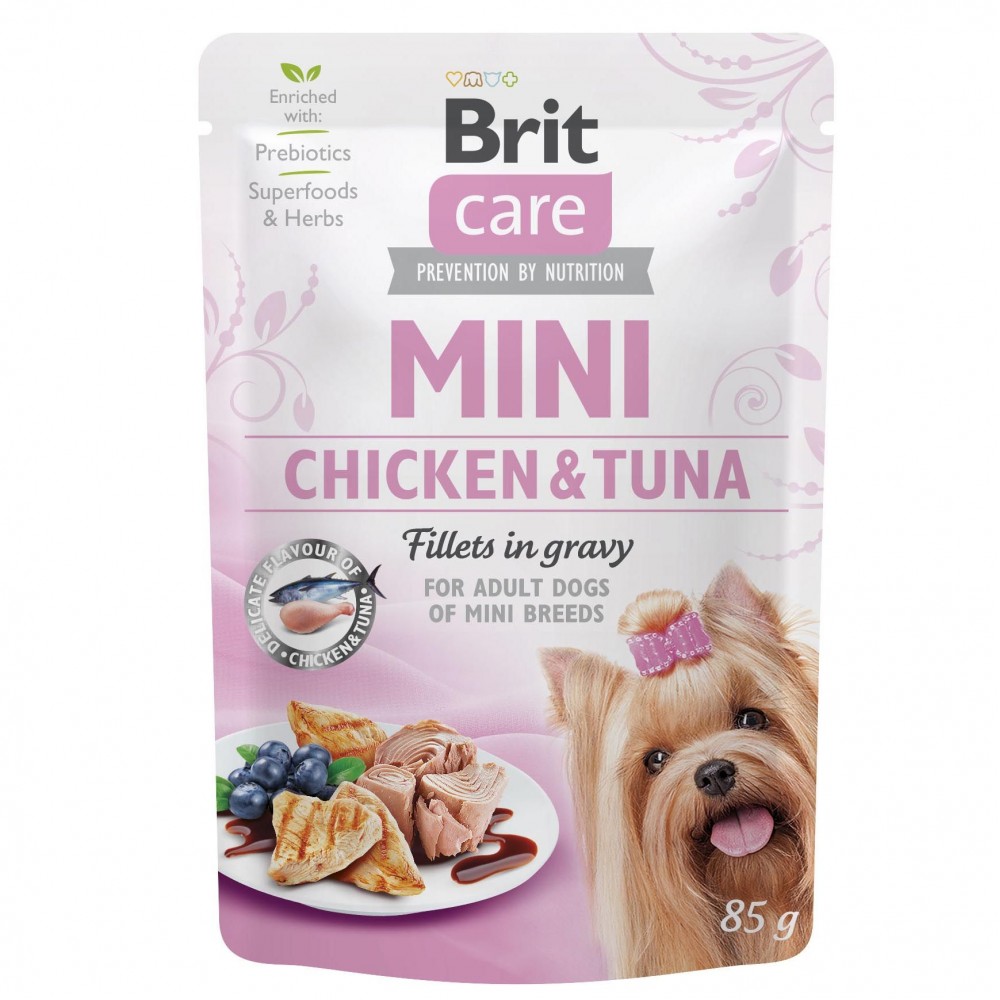Влажный корм для собак Brit Care Mini pouch 85 г филе в соусе (курица и тунец) (100217/4425)
